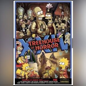 SIMPSON’S TREEHOUSE OF HORROR XXIV promo poster 2013 27 X 40  RARE